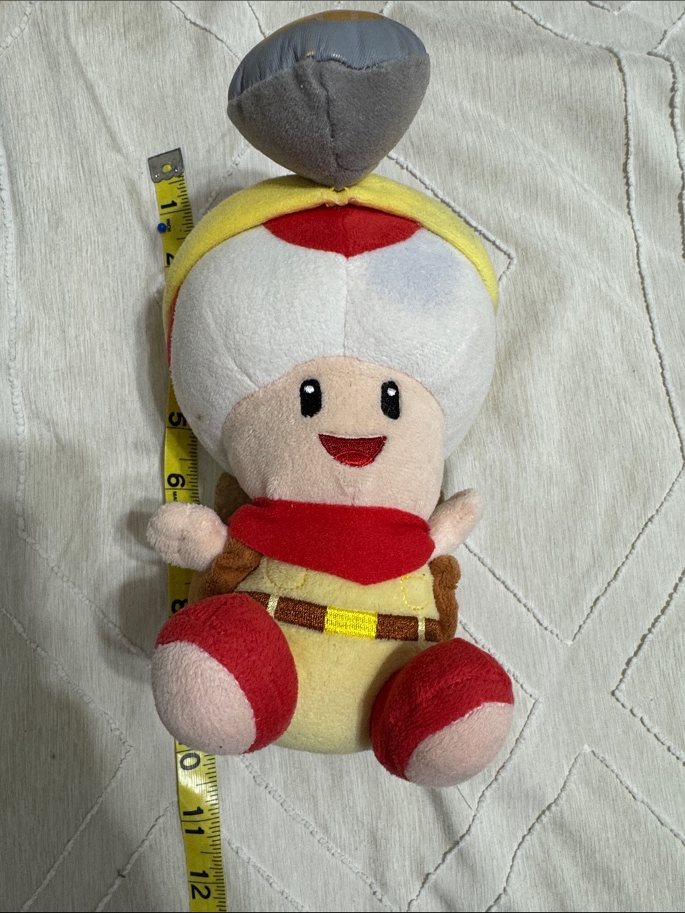 Nintendo Toad Plush in White, Red, Yellow & Brown